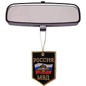 Вымпел мини в авто с вышивкой МВД России 7х10 черный (4501081) - ВОЕНТОРГ ТЫЛОВИК