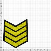 Знак - годичка ( нашивка шеврон ) нарукавный за выслугу лет ( по годам службы ) 4 года вышитый на липучке (2508004) - ВОЕНТОРГ ТЫЛОВИК