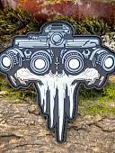 Нашивка ( шеврон патч patch ) тактическая ЧЕРЕП В ПНВ DARKNESS 3D PVC на липучке 9х9 черная (2504438) - ВОЕНТОРГ ТЫЛОВИК