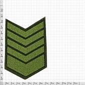 Знак - годичка ( нашивка шеврон ) нарукавный за выслугу лет ( по годам службы ) 9 лет полевой вышитый на липучке (2508059) - ВОЕНТОРГ ТЫЛОВИК