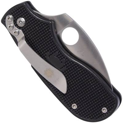 Нож складной Spyderco с клипсой карманный черный (3914061)  - HAKKI.RU