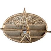 Эмблема ( знак ) петличная ( петлица ) Космических войск золотистая (2102089) - ВОЕНТОРГ ТЫЛОВИК