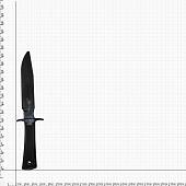 Нож тренировочный Кортик резиновый мягкий черный (3912009) - ВОЕНТОРГ ТЫЛОВИК