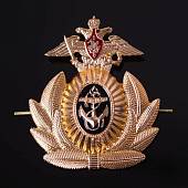 Кокарда ВМФ России в обрамлении с эмблемой ВС большая золотистая (2105019) - ВОЕНТОРГ ТЫЛОВИК