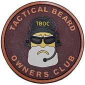 Нашивка ( шеврон патч patch ) тактическая TACTICAL BEARD OWNERS CLUB ( TBOC ) 3D PVC ( пластизоль ) на липучке D-6,5  красная (2504141) - ВОЕНТОРГ ТЫЛОВИК