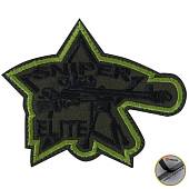 Нашивка ( шеврон патч patch ) тактическая Sniper elite вышитая на липучке 9,5х8 оливковая (2509233) - ВОЕНТОРГ ТЫЛОВИК
