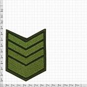 Знак - годичка ( нашивка шеврон ) нарукавный за выслугу лет ( по годам службы ) 8 лет полевой вышитый на липучке (2508058) - ВОЕНТОРГ ТЫЛОВИК
