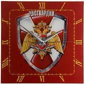 Часы настенные с символикой ФСВНГ ( Росгвардия ) РФ 28х28 (4102131) - ВОЕНТОРГ ТЫЛОВИК