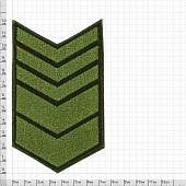 Знак - годичка ( нашивка шеврон ) нарукавный за выслугу лет ( по годам службы ) 13 лет полевой вышитый на липучке (2508063) - ВОЕНТОРГ ТЫЛОВИК