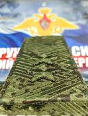 Погоны общевойсковые полевые камуфлированные на куртку ГЕНЕРАЛ-ЛЕЙТЕНАНТ машинная вышивка уширенная шлевка цифра зеленая (2208192) - ВОЕНТОРГ ТЫЛОВИК