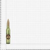 Зажигалка настольная Патрон с символикой ФСВНГ ( Росгвардия ) газовая 140 мм золотистая (4403986) - ВОЕНТОРГ ТЫЛОВИК