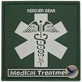 Нашивка ( шеврон патч patch ) тактическая RESCUER GEAR Medical Treatment 3D PVC на липучке 5х5 (2504028) - ВОЕНТОРГ ТЫЛОВИК