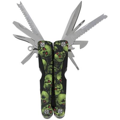 Инструмент многофункциональный ( Multi Tool ) 9 инструментов череп зеленый 12 (3304057) - HAKKI.RU