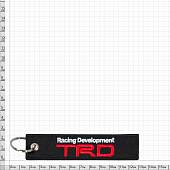 Брелок автомобильный TRD Racing Development вышитый полоса ( лента ) 13х3 черный (4402411) - ВОЕНТОРГ ТЫЛОВИК