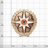 Эмблема ( знак ) петличная ( петлица ) МЧС России с тонировкой золотистая (2102106) - ВОЕНТОРГ ТЫЛОВИК