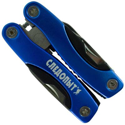 Инструмент многофункциональный ( Multi Tool ) СЛЕДОПЫТ мини 9 предметов синий (3304050) - HAKKI.RU