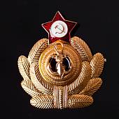 Кокарда офицерская ВМФ СССР в обрамлении со звездой золотистая (2105962) - ВОЕНТОРГ ТЫЛОВИК