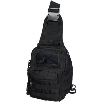 Сумка-органайзер TAC через плечо тактическая MOLLE черная (3310142) - HAKKI.RU