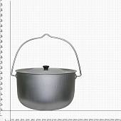 Котелок ( кастрюля ) походный травленый цилиндрический алюминиевый 4,5 л (3401998) - ВОЕНТОРГ ТЫЛОВИК