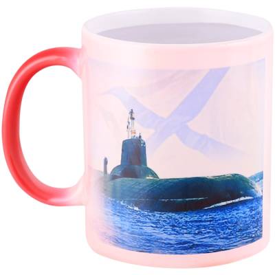 Кружка с символикой ВМФ России хамелеон красная (4601073) - HAKKI.RU