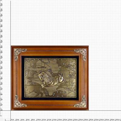 Ключница настенная Козерог деревянная 340х290х90 (4311037) - HAKKI.RU