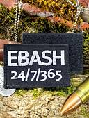 Нашивка ( шеврон патч patch ) тактическая EBASH 24/7/365 вышитая на липучке 75х50 черная (2509930) - ВОЕНТОРГ ТЫЛОВИК