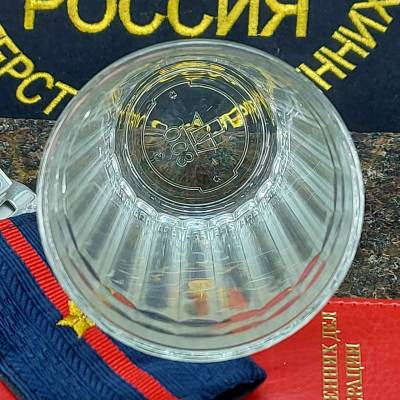 Стакан проставной граненый МВД Младший лейтенант звезда золотистая (4609170) - HAKKI.RU