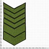 Знак - годичка ( нашивка шеврон ) нарукавный за выслугу лет ( по годам службы ) 14 лет полевой вышитый (2508089) - ВОЕНТОРГ ТЫЛОВИК
