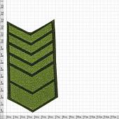 Знак - годичка ( нашивка шеврон ) нарукавный за выслугу лет ( по годам службы ) 14 лет полевой вышитый на липучке (2508064) - ВОЕНТОРГ ТЫЛОВИК