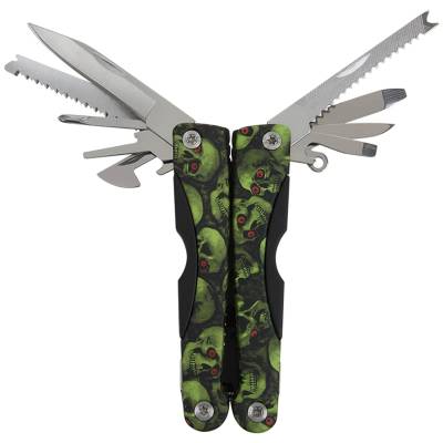Инструмент многофункциональный ( Multi Tool ) 9 инструментов череп зеленый 12 (3304057) - HAKKI.RU