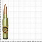 Зажигалка патрон с символикой РВВДКУ России газовая 140 мм золотистая (4403263) - ВОЕНТОРГ ТЫЛОВИК