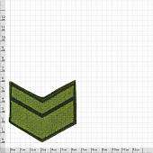 Знак - годичка ( нашивка шеврон ) нарукавный за выслугу лет ( по годам службы ) 6 лет полевой вышитый на липучке (2508056) - ВОЕНТОРГ ТЫЛОВИК