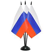 Подставка ( флагшток ) настольная для 3-х флагов 15х22 330 мм пластик черная (4707006)  - ВОЕНТОРГ ТЫЛОВИК