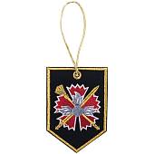 Вымпел мини в авто с вышивкой ГРУ ГШ ВС РФ 10х7 черный (4501035) - ВОЕНТОРГ ТЫЛОВИК