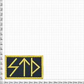 Нашивка ( шеврон патч patch ) тактическая Руны СТД вышитая на липуче 8х5 черная (2509173) - ВОЕНТОРГ ТЫЛОВИК