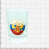 Набор подарочный стопки ( рюмки ) с символикой Герб ( орел ) России триколор 3х50 мл (4620143) - ВОЕНТОРГ ТЫЛОВИК