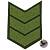 Знак - годичка ( нашивка шеврон ) нарукавный за выслугу лет ( по годам службы ) 15 лет полевой вышитый на липучке (2508065) - HAKKI