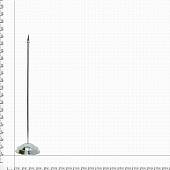 Подставка ( флагшток ) настольная для 1 флага 15х22 330 мм пластик серебристая (4707007)  - ВОЕНТОРГ ТЫЛОВИК