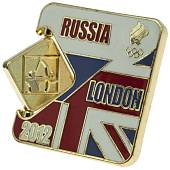 Значок ( знак ) олимпийский Лондон / London 2012 команда России Стрельба из лука / Archery коллекционный на пимсе (2308017) - ВОЕНТОРГ ТЫЛОВИК