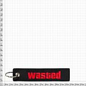 Брелок с символикой Wasted  вышитый полоса ( лента ) 13х3 черный  (4402410) - ВОЕНТОРГ ТЫЛОВИК