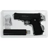 Пистолет GALAXY пневматический страйкбольный Colt 1911 PD с глушителем магазин 10 шт калибр 6 мм (3219053) - ВОЕНТОРГ ТЫЛОВИК