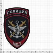 Нашивка ( шеврон ) на рукав Полиция на транспорте вышитая темно-синяя (2503802) - ВОЕНТОРГ ТЫЛОВИК