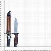 Штык нож ( штыкнож ) для АК ШНС-001 коричневый (3919004) - ВОЕНТОРГ ТЫЛОВИК