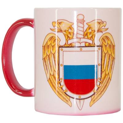 Кружка с символикой ФСО России хамелеон красная (4601078) - HAKKI.RU