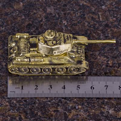 Модель танка Т-34 77х28х24 мм бронза (4901028) - HAKKI.RU
