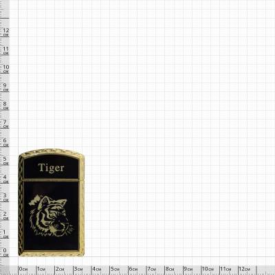 Зажигалка  газовая Tiger ( тигр ) золотисто-черная (4403352) - HAKKI.RU