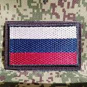 Нашивка ( шеврон патч patch ) тактическая Флаг триколор Россия в приглушенных цветах вышитая на липучке 7,5х4,5 черный (2509784) - ВОЕНТОРГ ТЫЛОВИК