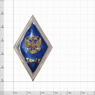 Знак нагрудный ( ромб ) об окончании ТюмГУ закрутка (2301256) - HAKKI.RU