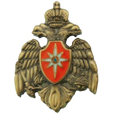 Знак фрачный МЧС России 13х16 мм золотистый (2302997) - HAKKI.RU