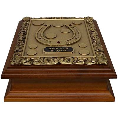 Ключница настенная Подкова деревянная 210х260х90 (4311074) - HAKKI.RU